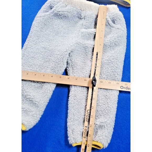 ZARA Toddler Fleece Coat Pants Set 2-3 T,  Grey White Yellow - Picture 7 of 14